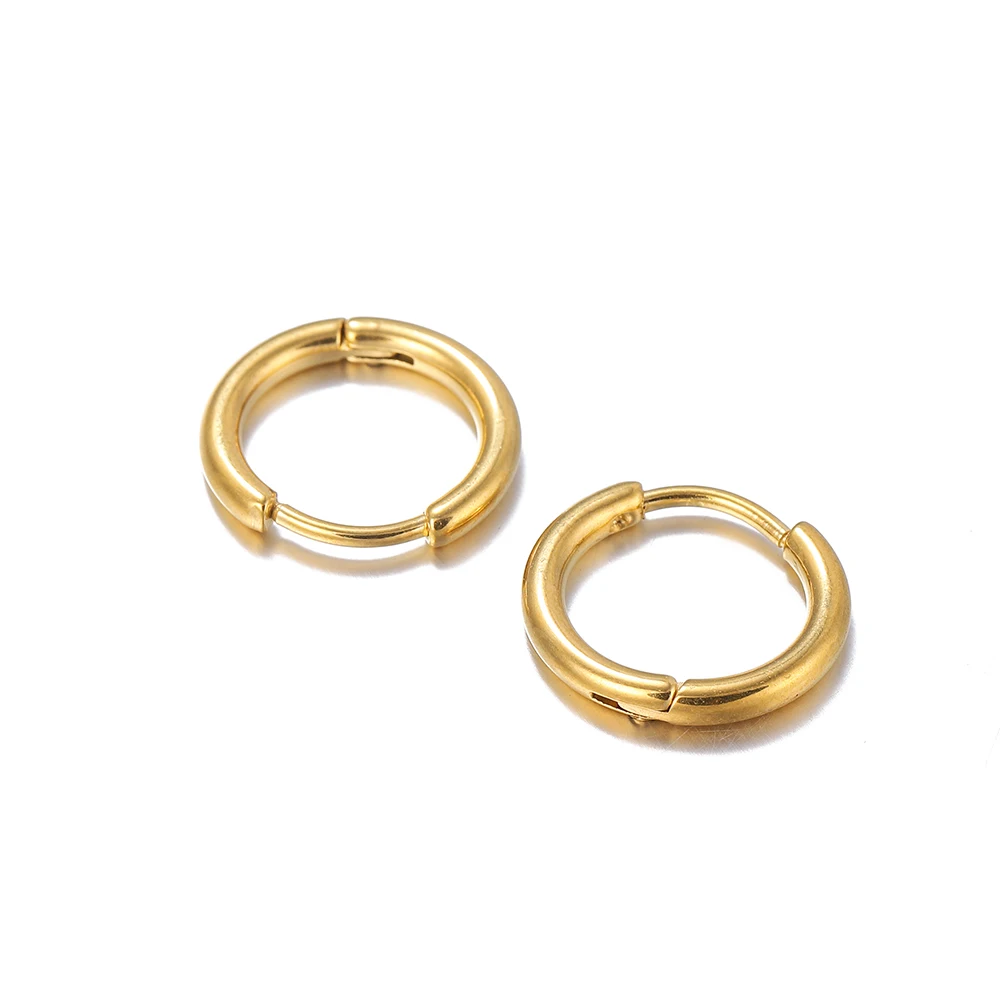 10 Stks/partij Roestvrijstalen Cirkel Hoepel Oorbel Goud Kleur Ronde Geometrie Oorbellen Sieraden Bevindingen Voor Diy Oorbel Sieraden Maken