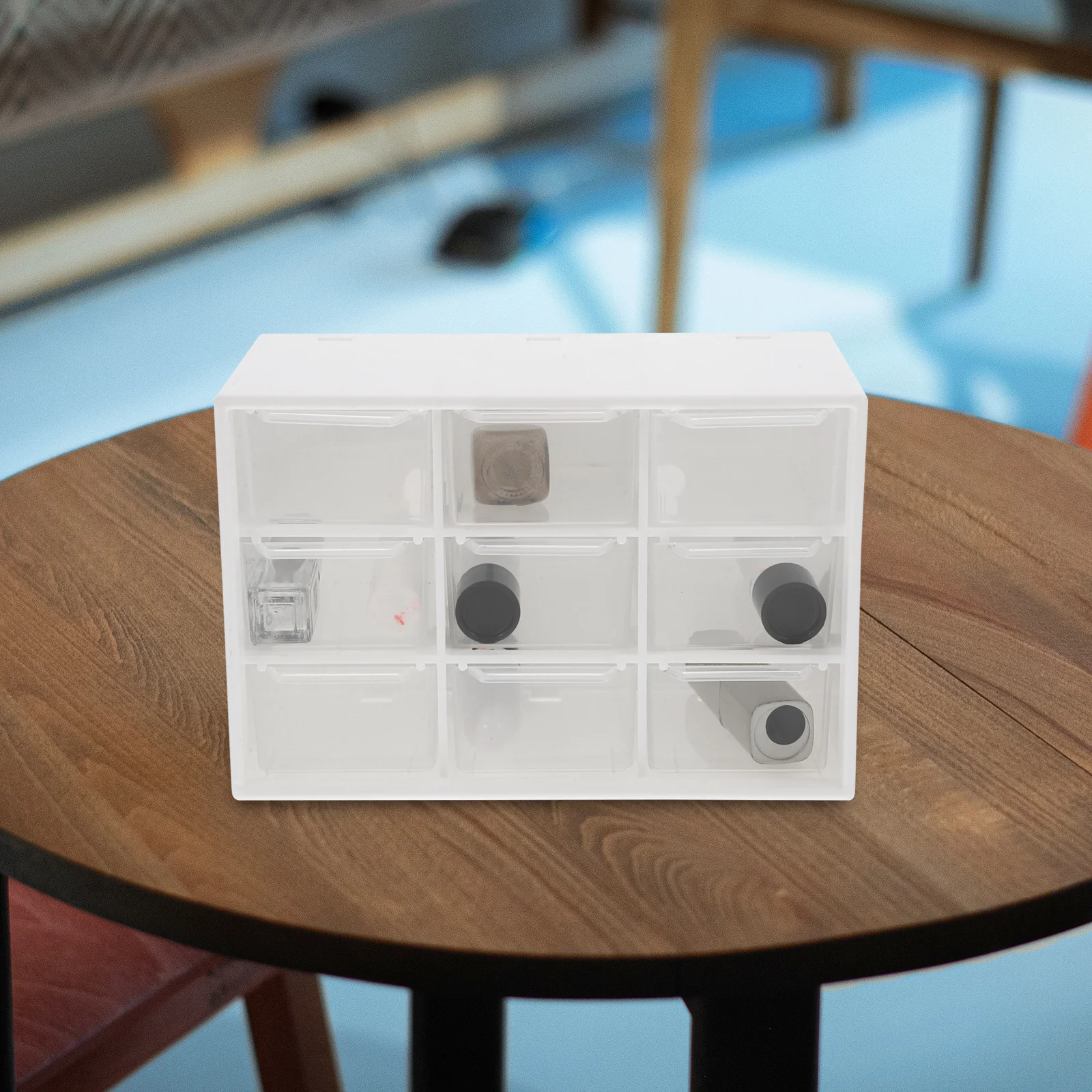 2 قطعة وحدة تخزين درج صندوق منظم سطح المكتب الشفاف لمكتب مكتب لوازم مكتبية خزانة الملفات أشتات المنظم