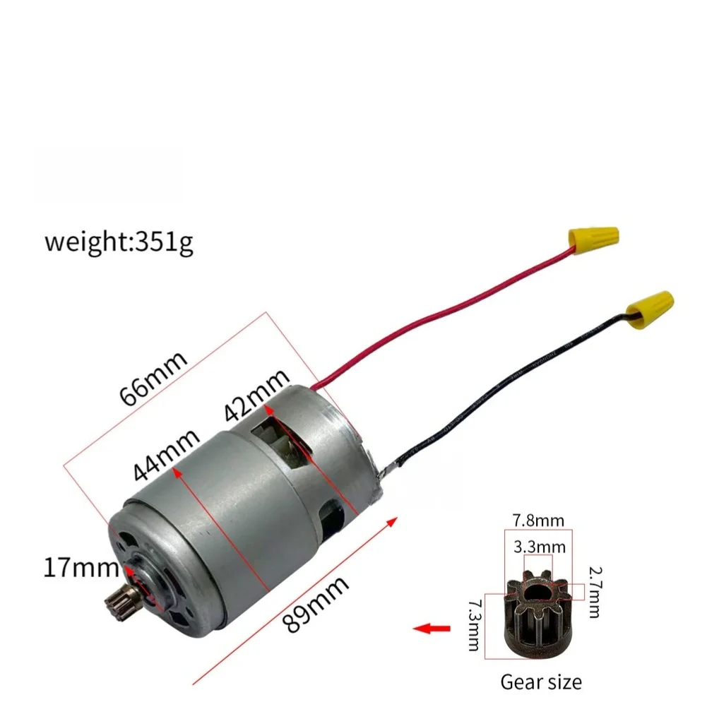 21V DC Car Cleaner Motor with 775 Motor Factor 9-Tooth Pinion Gear and D-Type Shaft Compatibility for Tool Integration
