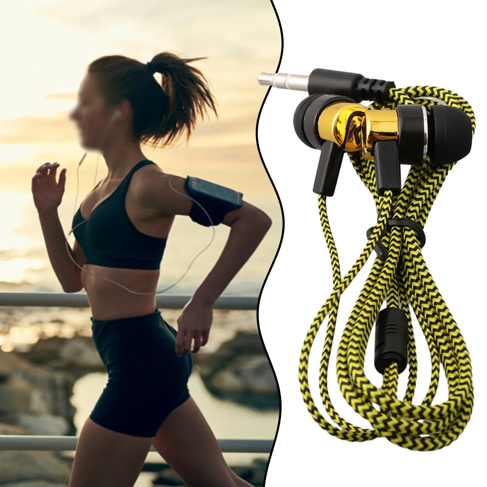 Wired HeadsExperience Powerful Bass With In-ear Wired Headphones 3.5mm Stereo Earbuds For Mobile Devices Sound-insulating Design