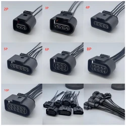2/3/4/5/6/8/10 Pin 3.5mm Auto Ignition Coil Waterproof Connector Horn Sensor Plug With Cable 1J0973722 For VW
