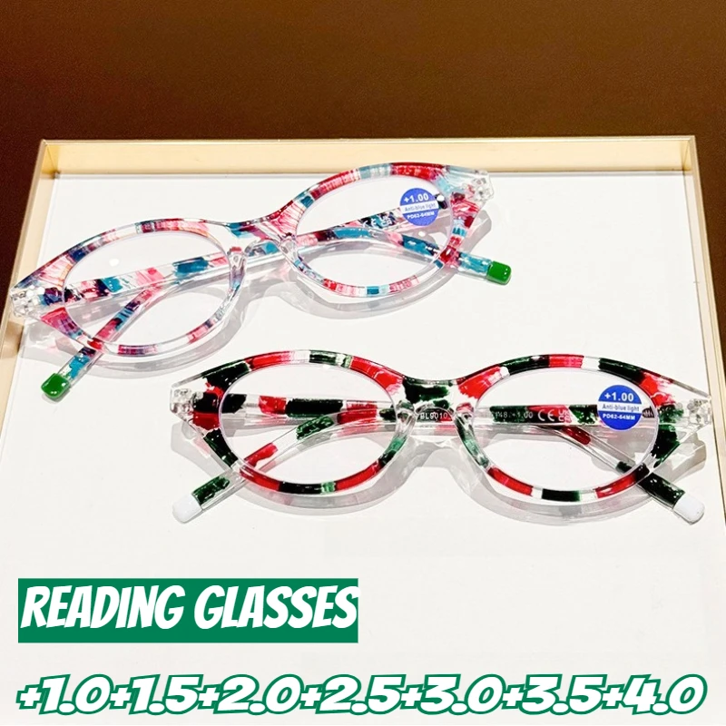 

Ultra-light Anti-blue Light Presbyopia Glasses New Transparent Lens Oval Frame Reading Glasses Neutral Farsightedness Glasses