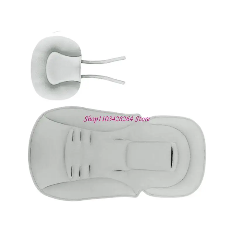 Machinewasbaar zitkussen voor kinderwagens met veilige riemen, gataccent voor verbeterde veiligheid en schokabsorptie