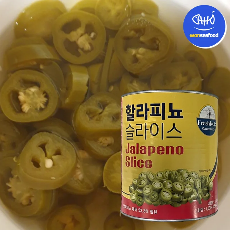 Halapigno Slice 3 kg de picles de pimiento enlatados de jalapeño para uso comercial