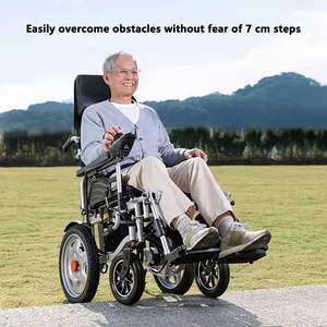 Kursi Roda Listrik Cerdas Sepenuhnya Otomatis Lipat Skuter Mobilitas Roda Empat untuk Orang Tua untuk Orang Cacat 8 kursi listrik penjualan terbaik - №