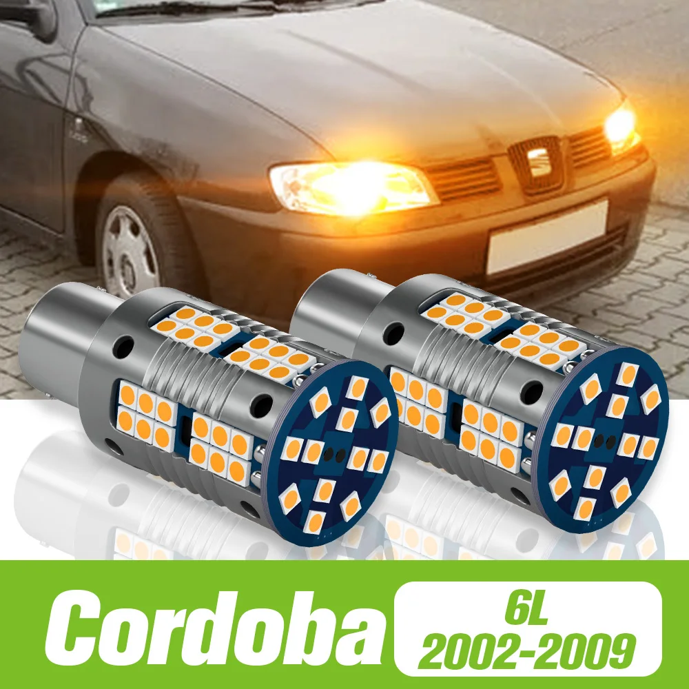 

2pcs For Seat Cordoba 6L 2002-2009 LED Front Turn Signal Light Turning Lamp 2003 2004 2005 2006 2007 2008 Accessories