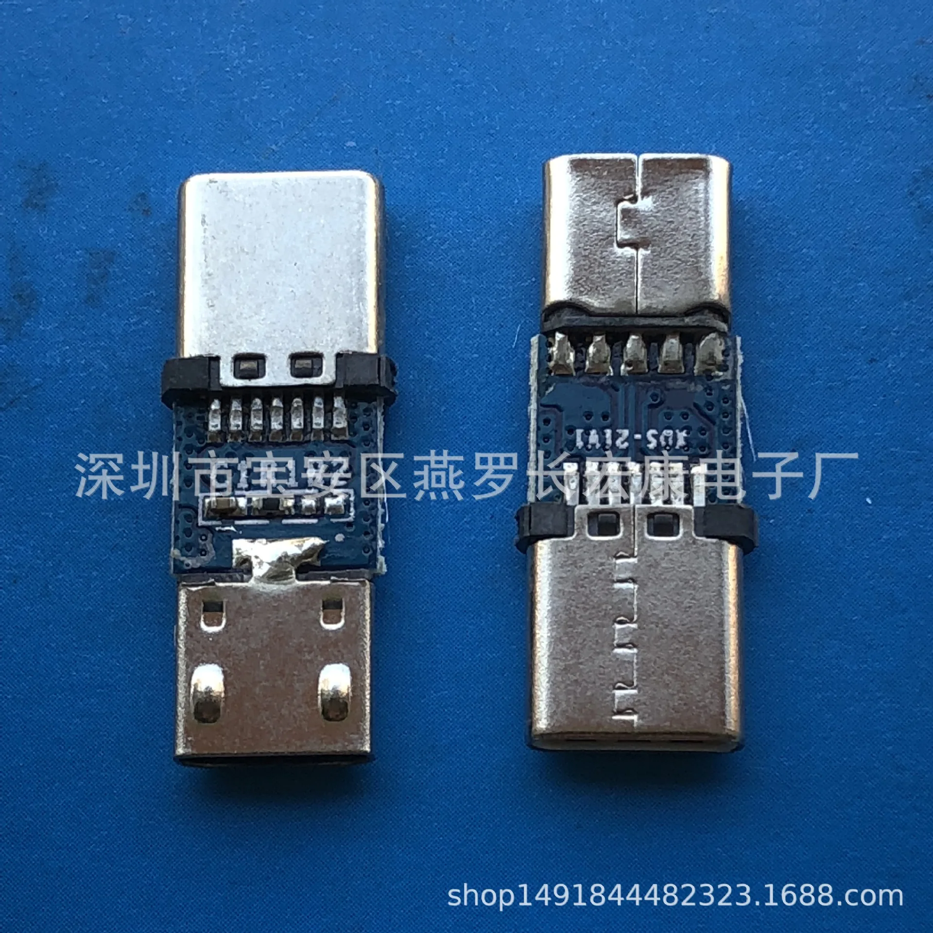 For TYPE-C 7p Riveting Male to Micro 5p Female with Convex Package Overall Length 22.3mm