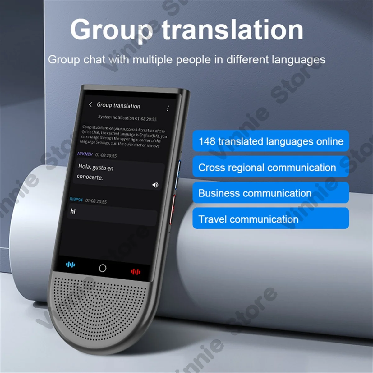 

4G AI Translator Recorder Support 148-Language Real-Time Translation Offline Translation ChatGPT Voice Photo Translator