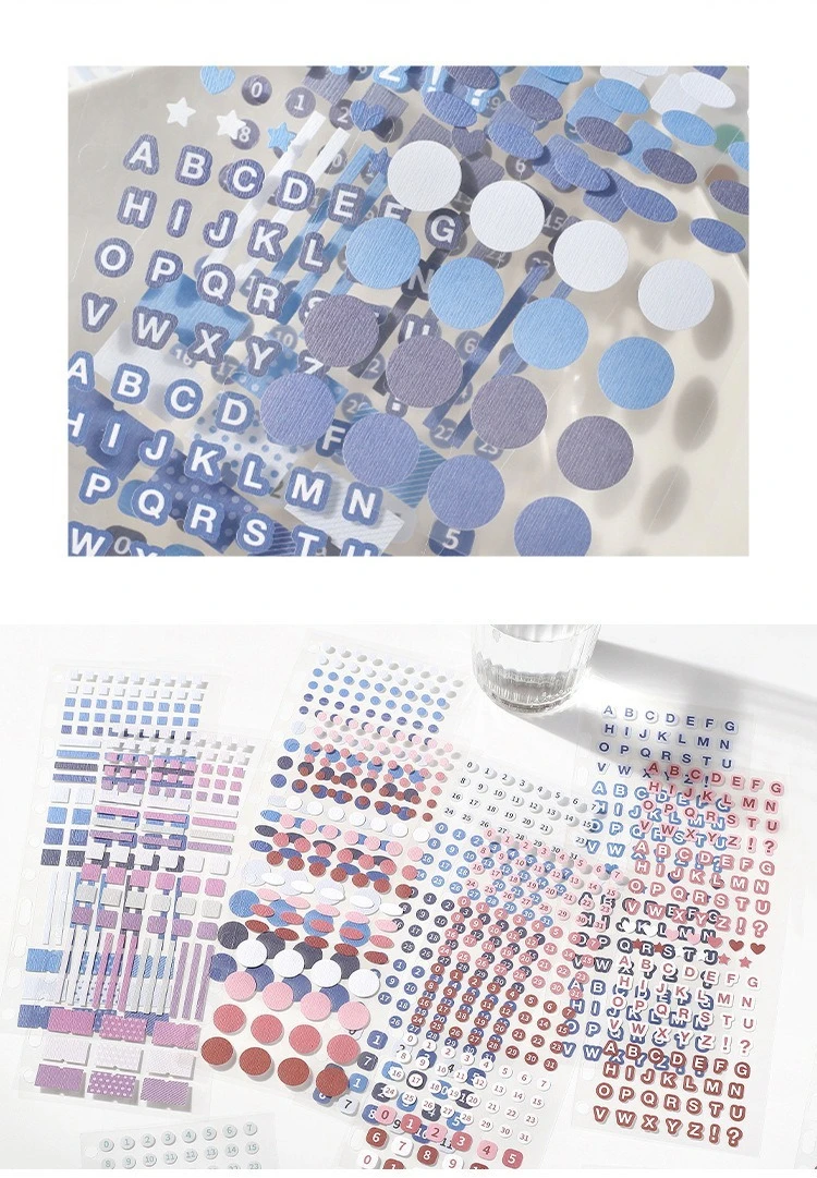Aufkleber-Set, viermalige farbige Kunstpunkte, Markierungsfolie, Schneidaufkleber, tragbare Dekorationsmaterialien – Detail 19