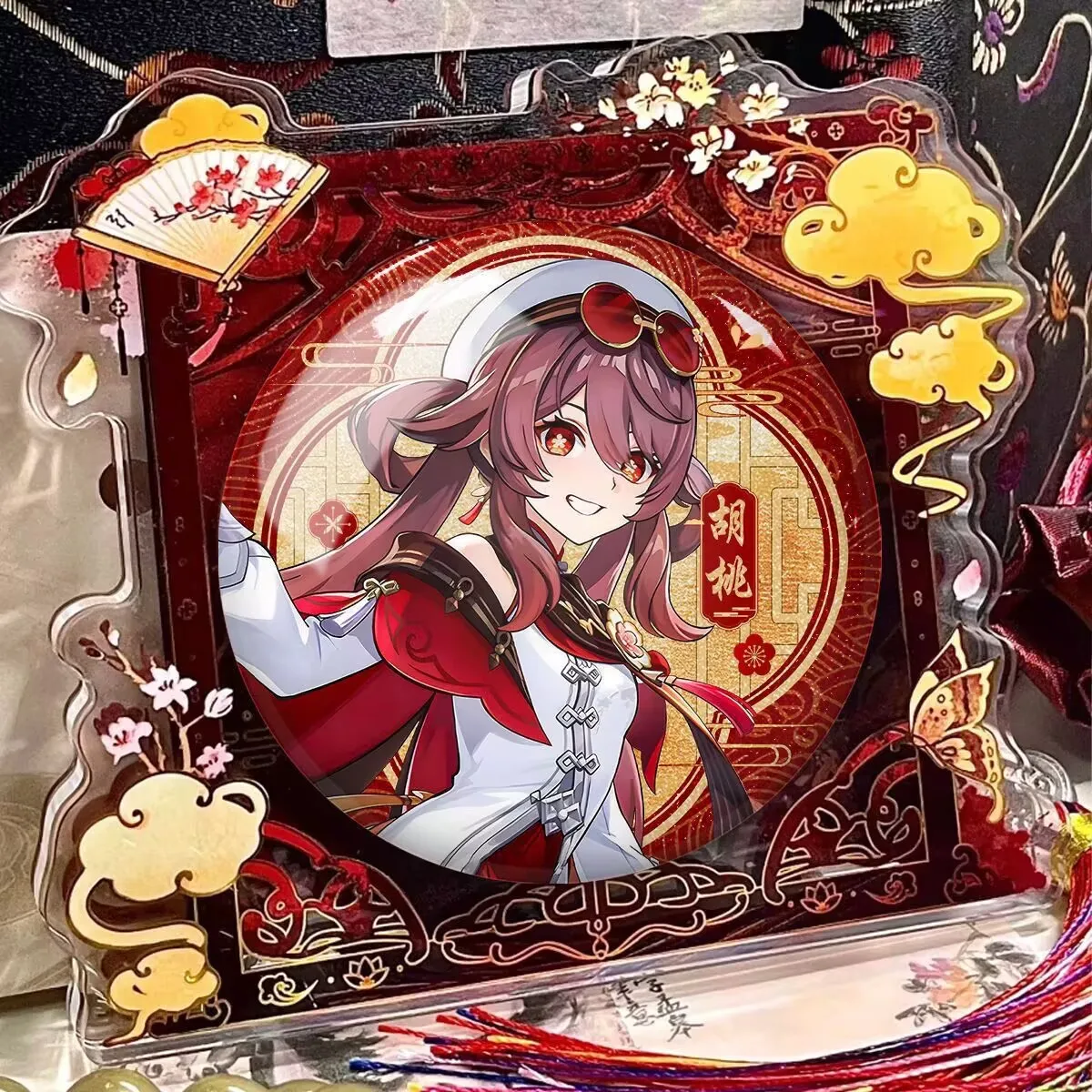 

Genshin Impact, 7-й годовщина «Орех Сянлин», новогодний значок Bazi Peripheral Millet, лазерная радужная подвеска, брошь