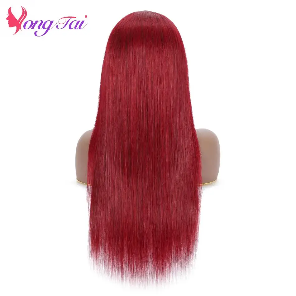 Brazilian Straight Human Hair Lace Frontal Wig For Women Remy Hair Closure Red Color All For 1 Real And Free Shipping From China