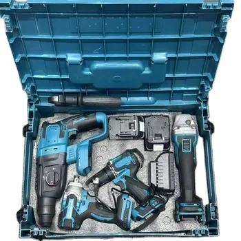 

Модернизированный бесщеточный многофункциональный комбинированный набор литиевых аккумуляторов 4 в 1, беспроводной набор электроинструментов