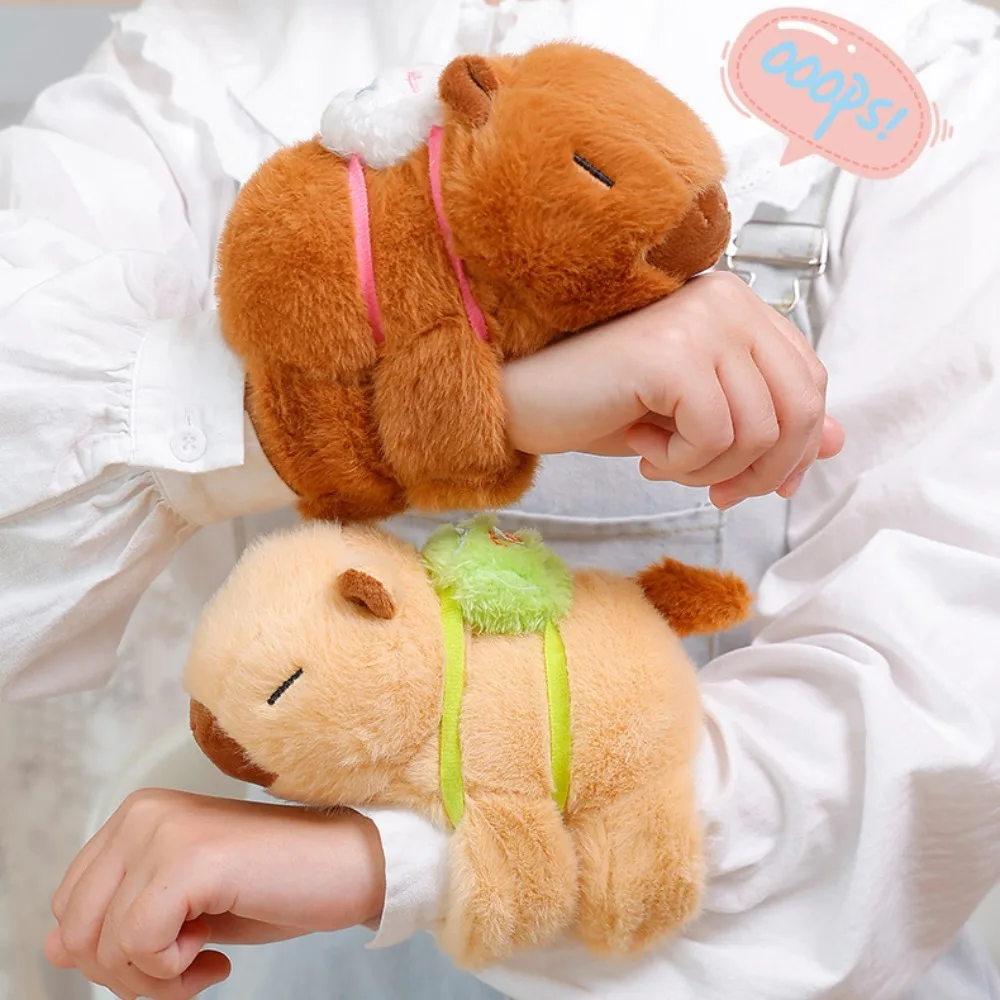 Simulation Capybara Slap Armband Weiche Cartoon Nagetier Plüsch Puppe Slap Armband Handgelenk Stil Nette Capybara Plüsch Handgelenk Band