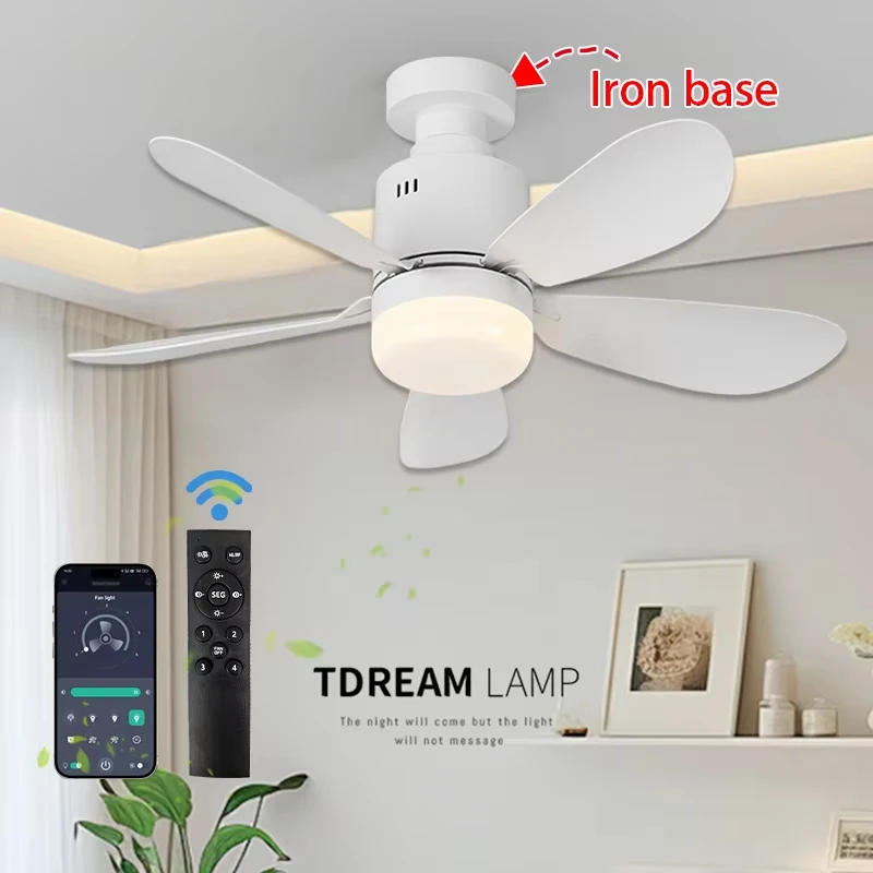 

Потолочный вентилятор с цоколем и дистанционным управлением, светодиодная подсветка, 3-цветные винты для лампочек E26/27, спальня, кухня, гостиная, гараж