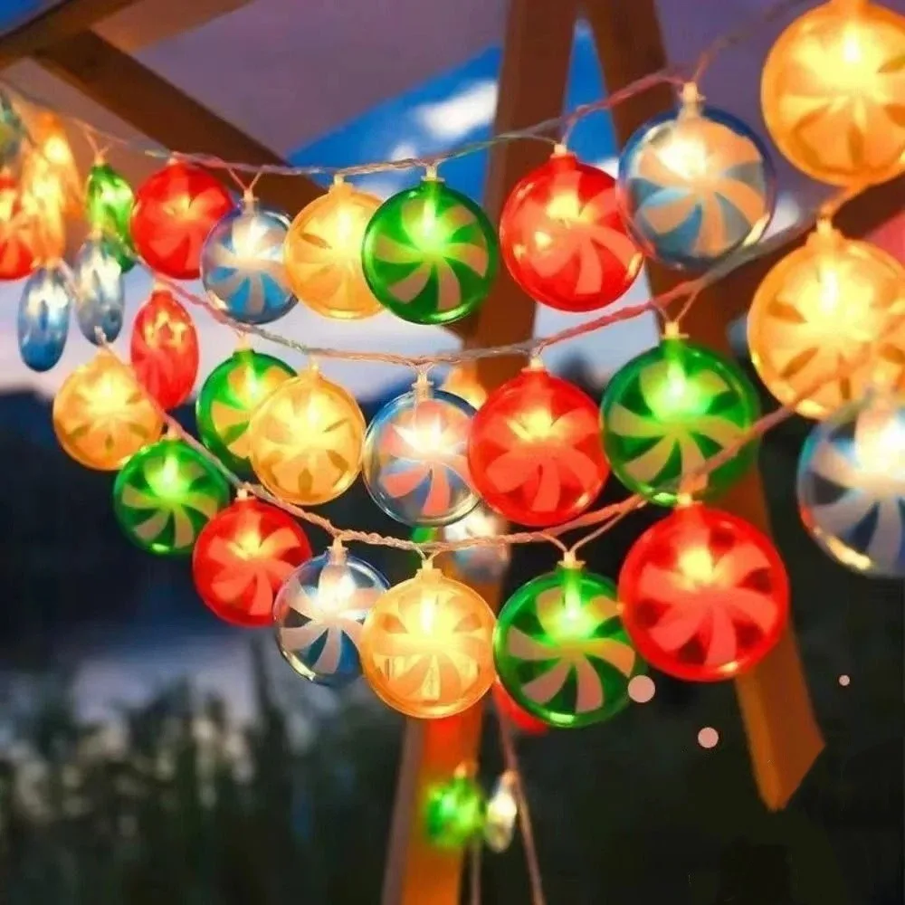 LED Christmas String Lights Christmas style USB Santa Snowman Lights Cute Windmill Design Christmas Tree Hangings