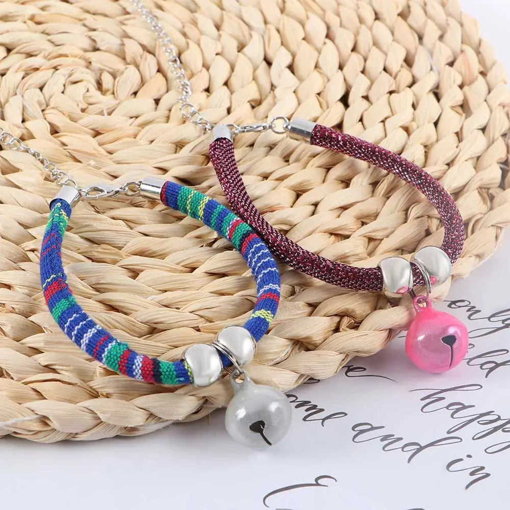 

Lovely Easy Wear For Puppy Kitten With Bell Extension Chain Pet Supplies Cat Necklace Pet Collar Grooming Accessories