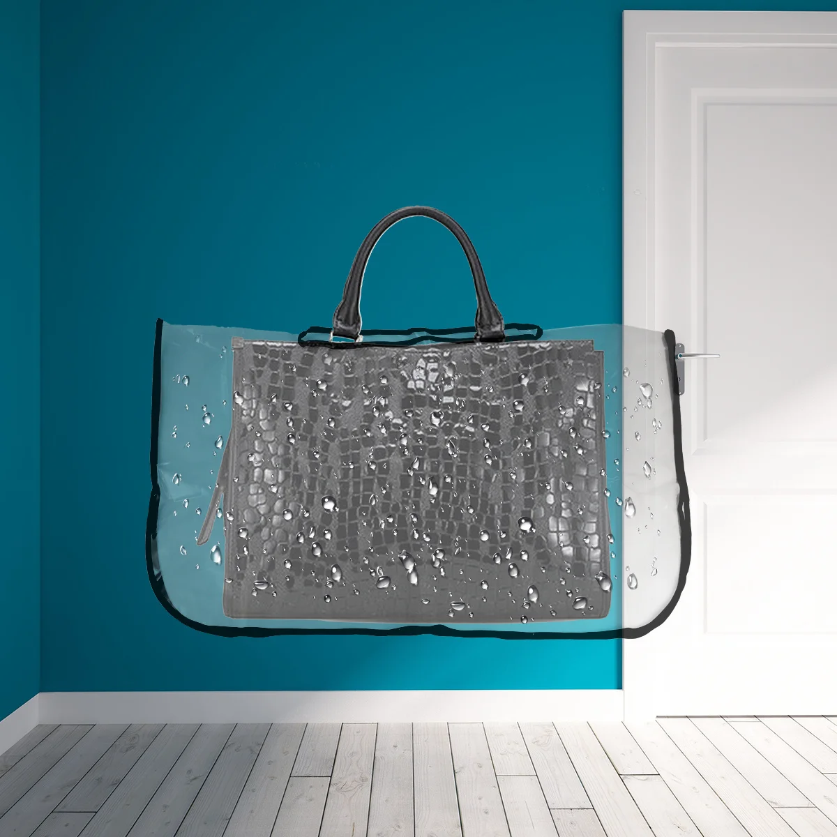 

1pc Waterproof Handbag Rain Cover Transparent Pvc Outdoor Travel Rainproof Protector For Hiking Camping Riding Dust Mud