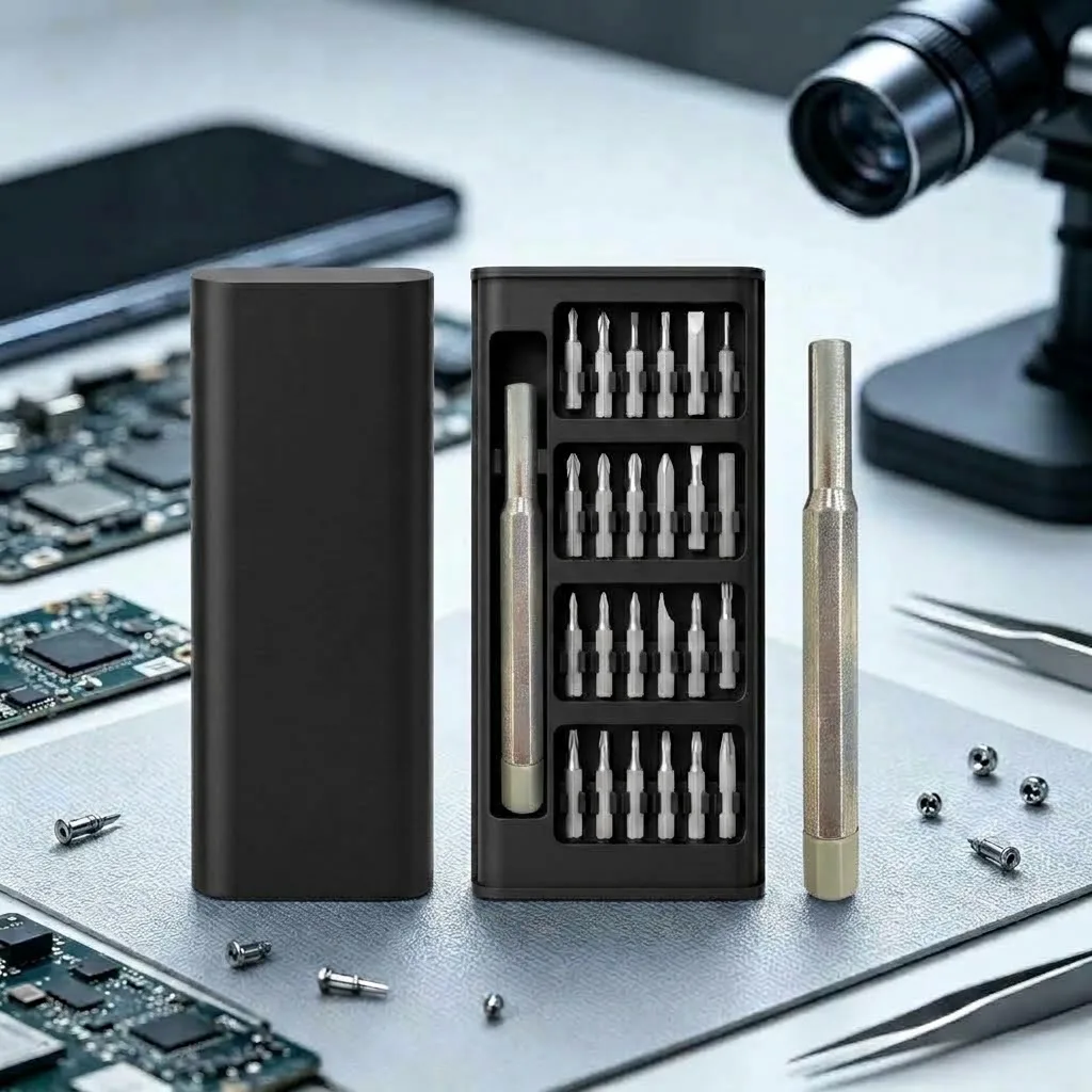 25 in 1 mini screwdriver set,flat head and cross shaped small screwdrivers, suitable for electronic products,Halloween,Christmas