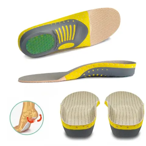 Plantillas de Gel ortopédico para zapatillas, cojín ortopédico para pies, almohadilla de soporte para arco, alivio del dolor en el pie, fascitis Plantar, Unisex