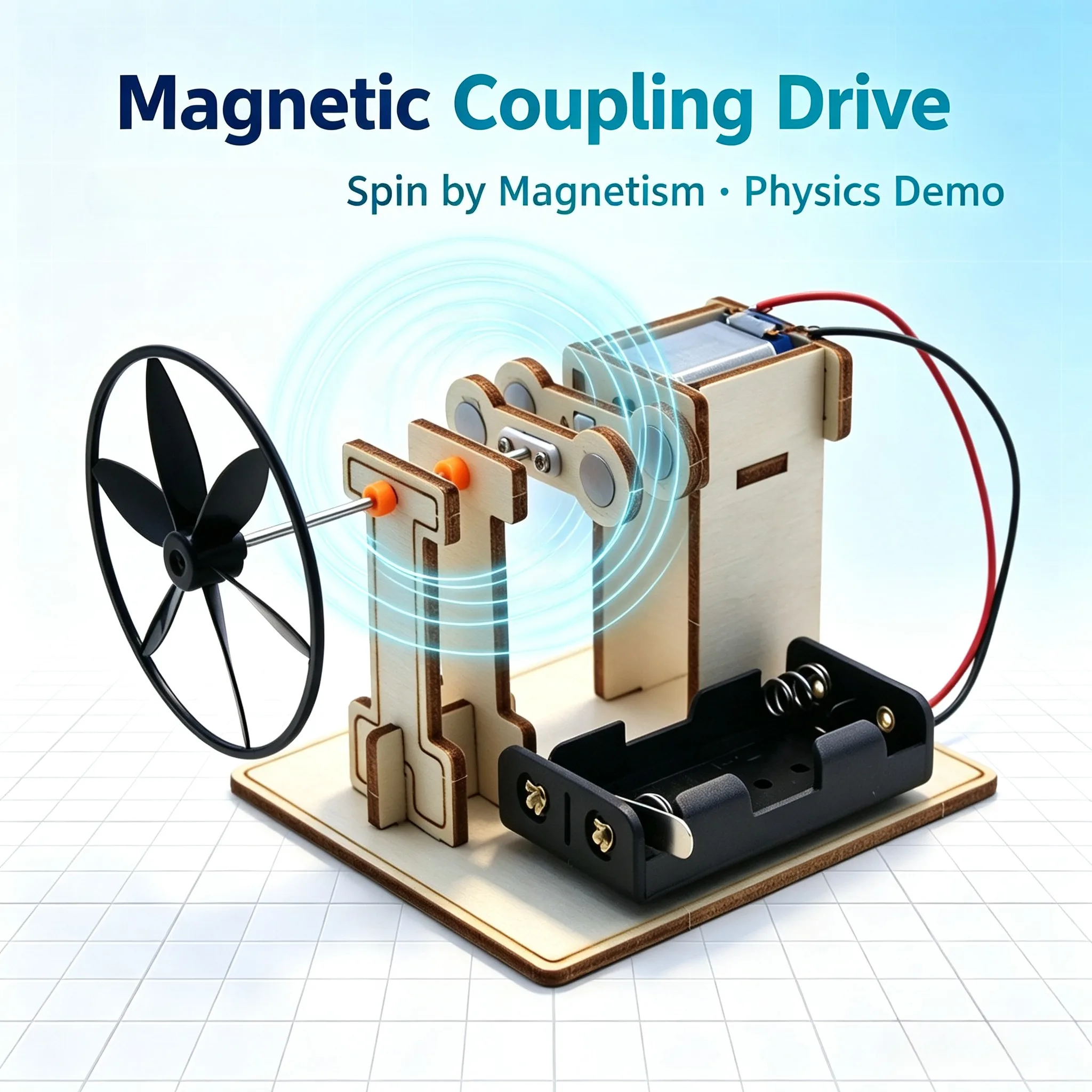 Children's Science and Education Experiment Models, DIY Magnetic Drive Assembly Toys Across the Air, DIY Educational Gifts