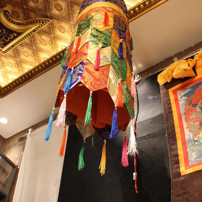 65*15cm Handicraft Pendant Xizang Tantra Buddhist Hall Decoration Multicolored Victory Banner Tibetan Home Religious Supplies - view 4