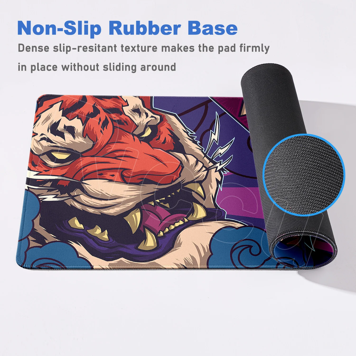 Gaming Mousepad Anime Tiger 40x90cm Non-Slip Rubber Mouse Pad Xxl Computer Lock Edge Keyboard Table Pad Large Japanese Mouse Mat