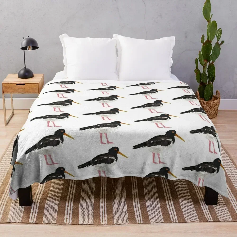 Oystercatcher Throw Blanket warm winter Luxury St Blankets