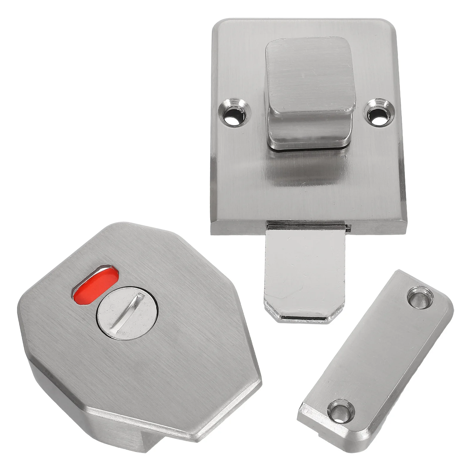 

Stainless Steel Bathroom Lock Occupied Vacant Indicator For Public Restroom Partition Door Latch Commercial Washroom