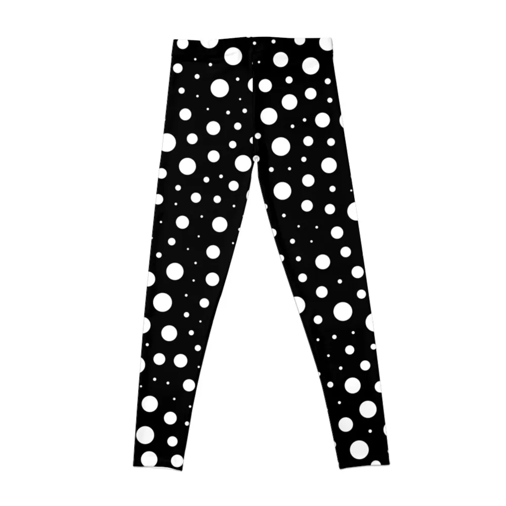 Pretty black and white polka dots Leggings Women's gym workout clothes for gym's clothing Womens Leggings