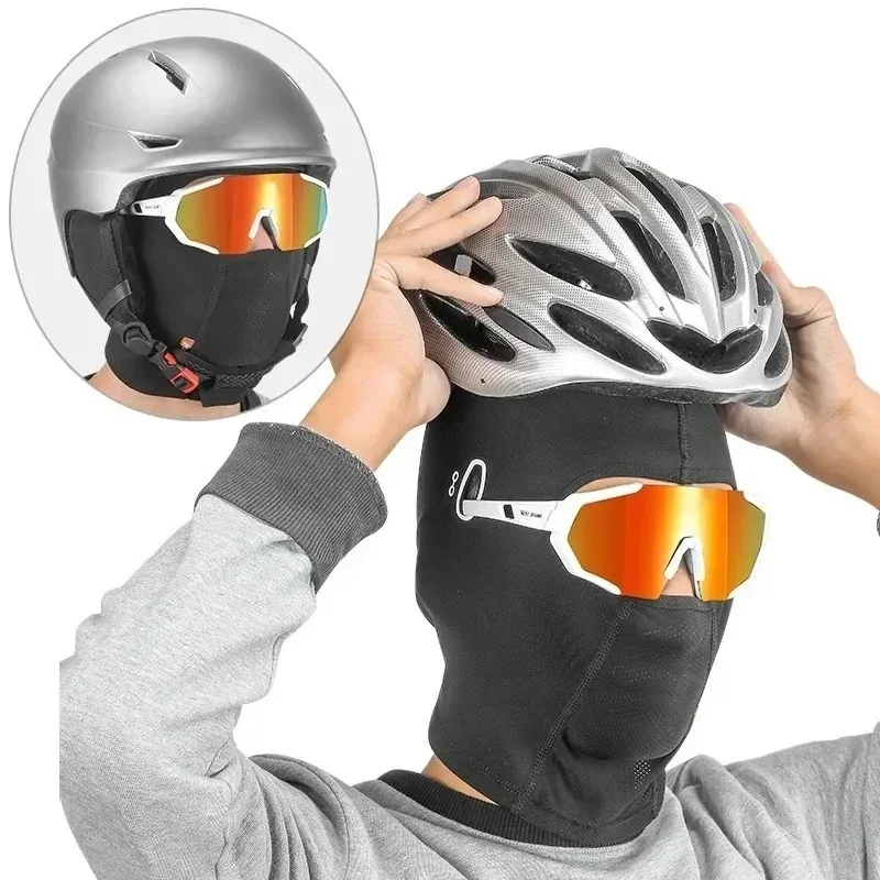 Cycling Windproof Full Face Mask Helmet Liner Motorcycle Balaclavas Outdoor Sports Headwear Men Women Face Cover Hat