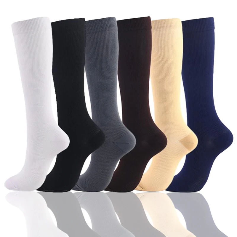 Solid ColorCompression Socks For Men Women's 20-30mm Medical SocksForSlimmingPromotingBloodCirculation Preventing VaricoseVein