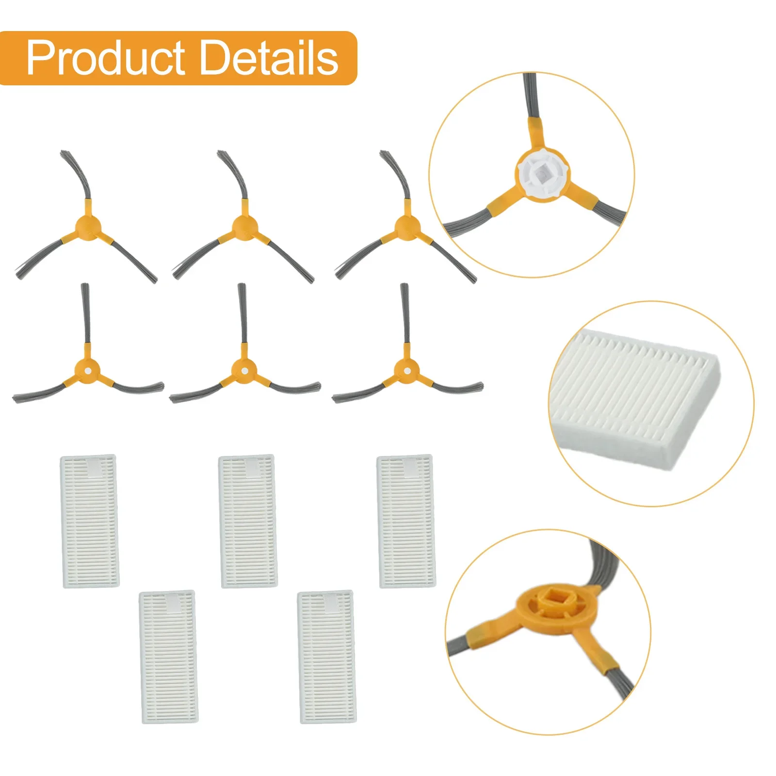 Side Brush Filter Kit For VALUBOT K100 Robotic Vacuum Cleaner Replacement Robot Sweeper Spare Part For Floor Cleaning