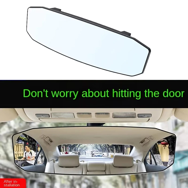 Universal Anti Glare Wide Angle Convex Rearview Mirror Car Interior Rear View Baby Child Seat Watch Blue Sun Visor Goggle Safety