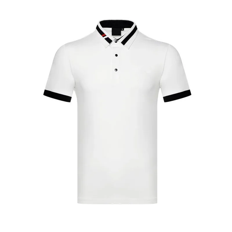 Short Sleeve Golf Jersey for Men, Quick Dry T-Shirt, Monochromatic Polo Shirt, Fashion Blazer, 2024