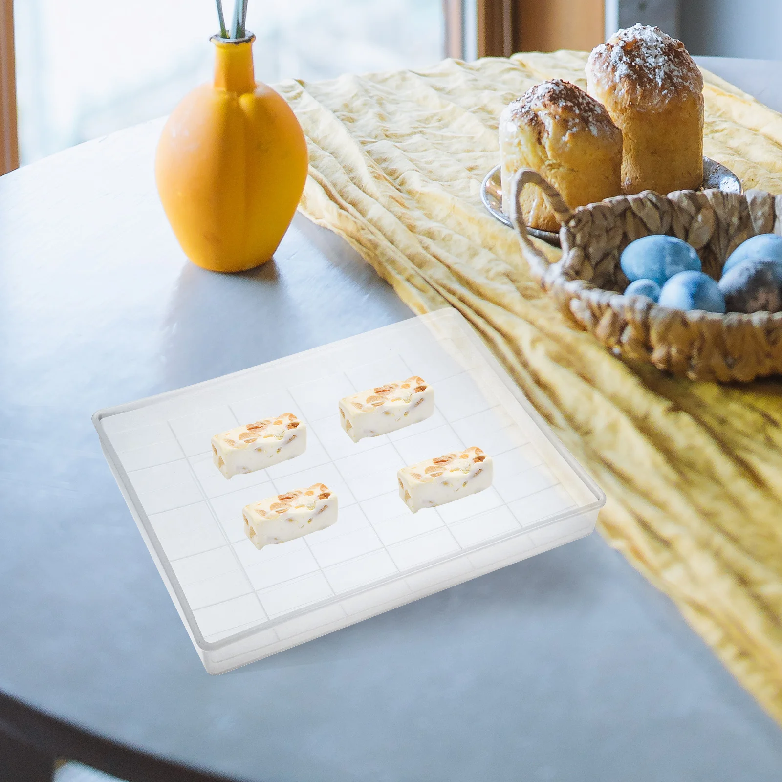 1 Set Kit di strumenti di raffreddamento Stampo da forno in plastica di legno Vassoio da dessert multifunzionale Strumenti riutilizzabili per la creazione di turrone Cottura della cucina