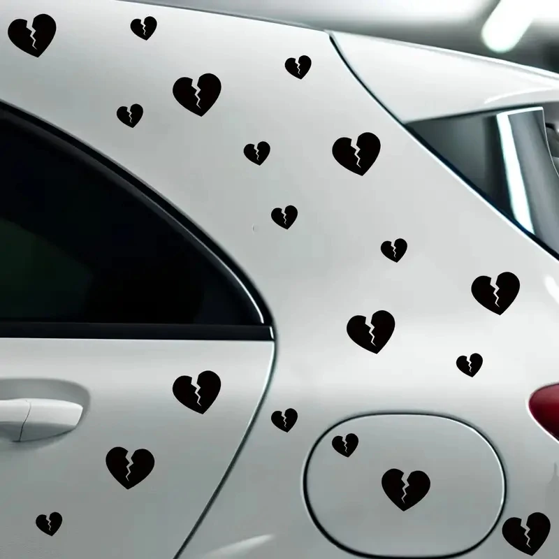

Broken Heart Car Decals Decorative Auto Exterior Accessories Stickers Waterproof Vinyl JDM Decal For Hood Windows
