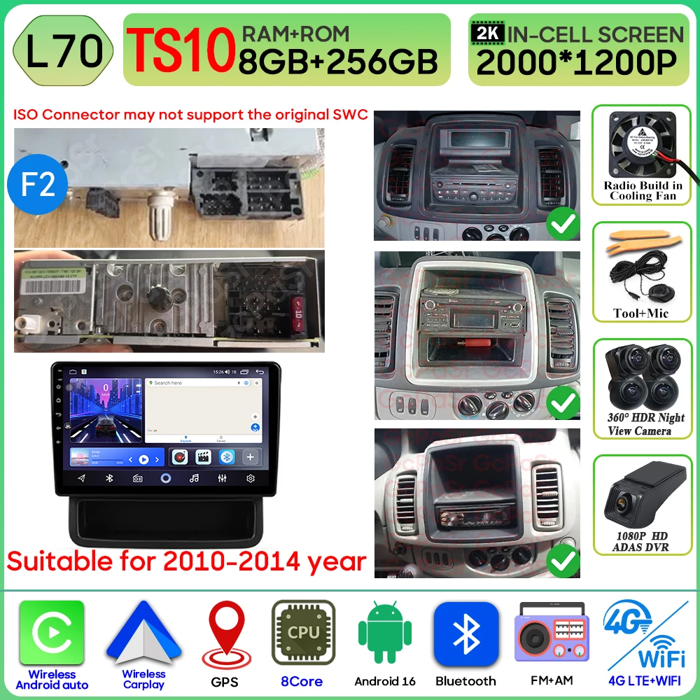 Autoradio Voor Renault Trafic 2 Voor Opel Vivaro EEN Voor Nissan primastar 2001-2014 Video Player Carplay Geen 2din multimedia GPS BT
