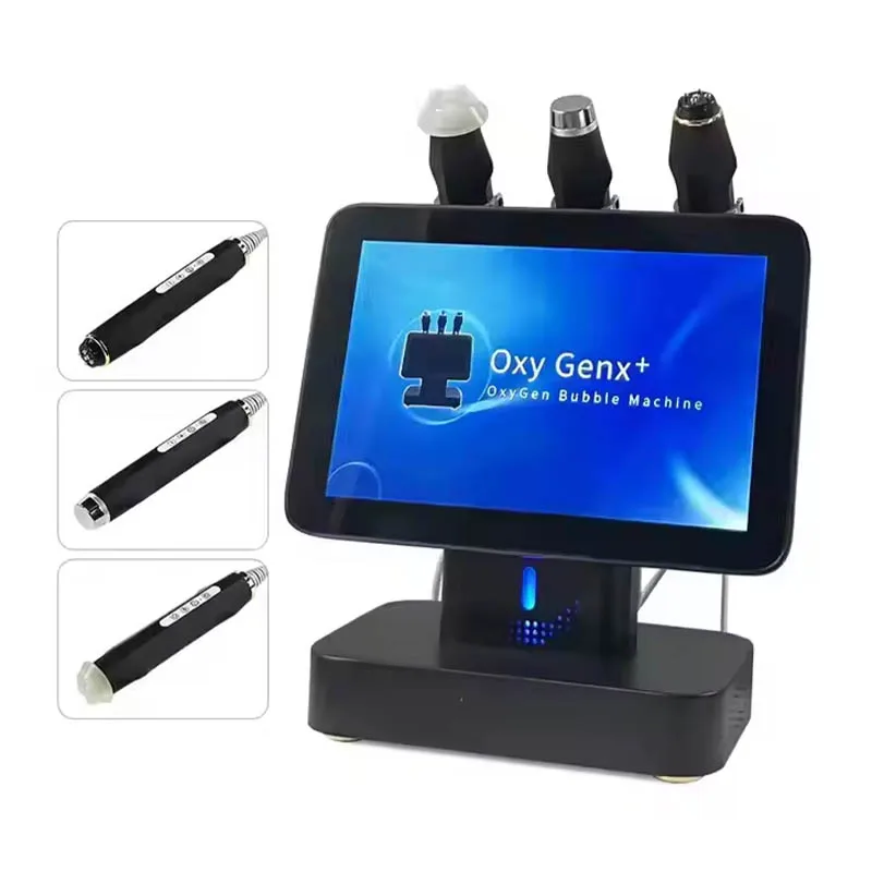 Professioneel 3-in-1 gezichtsverzorgingsapparaat Schoonheid Gezichtsmachine Huidverjonging Gezicht Spa Bubble Handvat RF Ultrasoon handvat