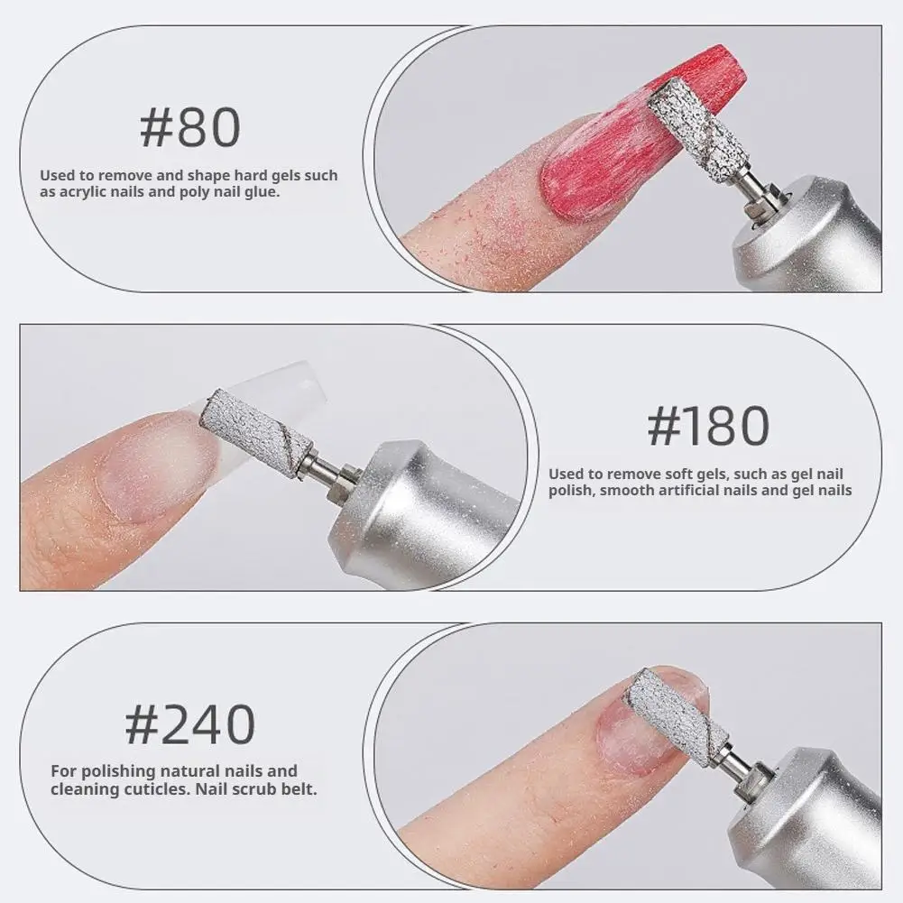 Mini bandes de ponçage pour ongles zèbre, Machine électrique, foret pour ongles, Gel UV, dissolvant de vernis acrylique, outil accessoire pour ongles