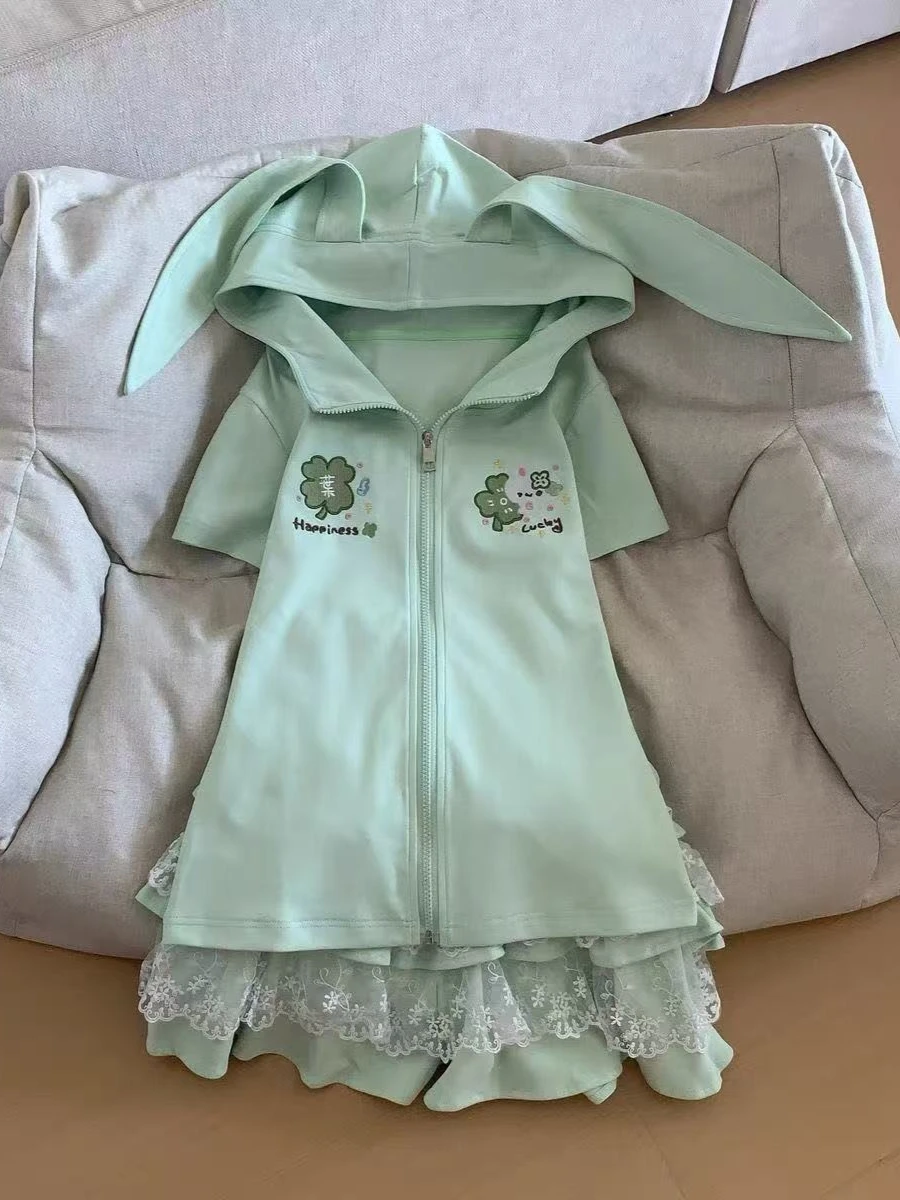 

Женская футболка с капюшоном в стиле Y2K, с вышивкой в стиле кавай, в японском стиле, облегающая, на молнии, в стиле гранж, повседневная уличная мода