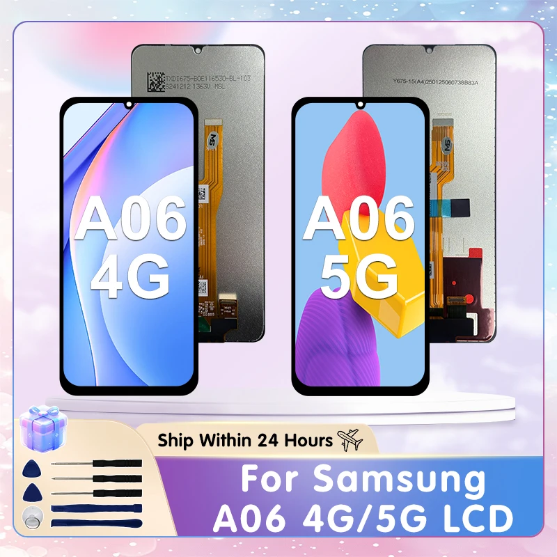 Substituição do conjunto do digitador da tela lcd de 6.7 ''para samsung a06 4g a065 a065f/a06 5g a066b-peça de reparo da tela de toque