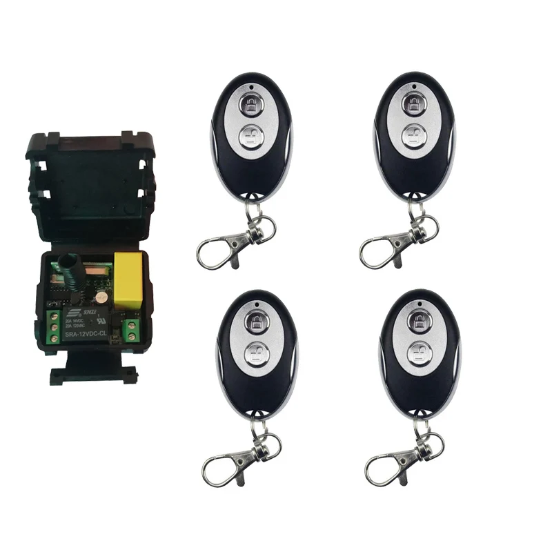 Hot 433Mhz Universal RF Remote Control Switch  220V Relay Receiver 1CH Controller and Transmitter Key fob DIY Smart Remotes