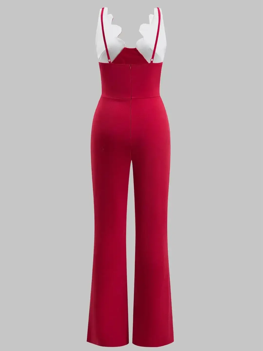 Лоскутный комбинезон на молнии с v-образным вырезом, женский комбинезон с одной передней частью, без рукавов, с широкими штанинами, длинные брюки, боди, модная повседневная уличная одежда