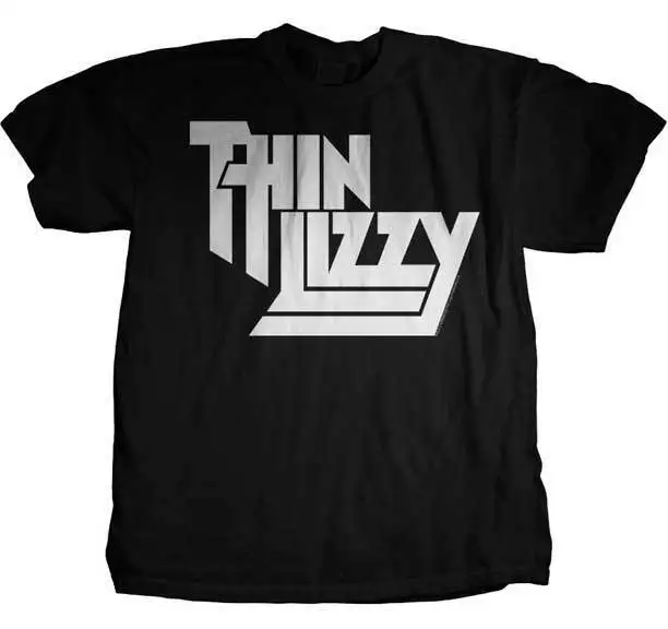 THIN LIZZY CLASSIC LOGO BAND METAL ROCK ROISIN DUBH BLACK MUSIC T TEE SHIRT