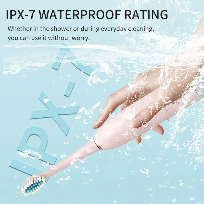 Cepillo de dientes eléctrico ultrasónico para adultos, carga tipo c, modos de 18 velocidades, cepillo de dientes sónico, cabezales de repuesto 4/8, temporizador inteligente IPX7