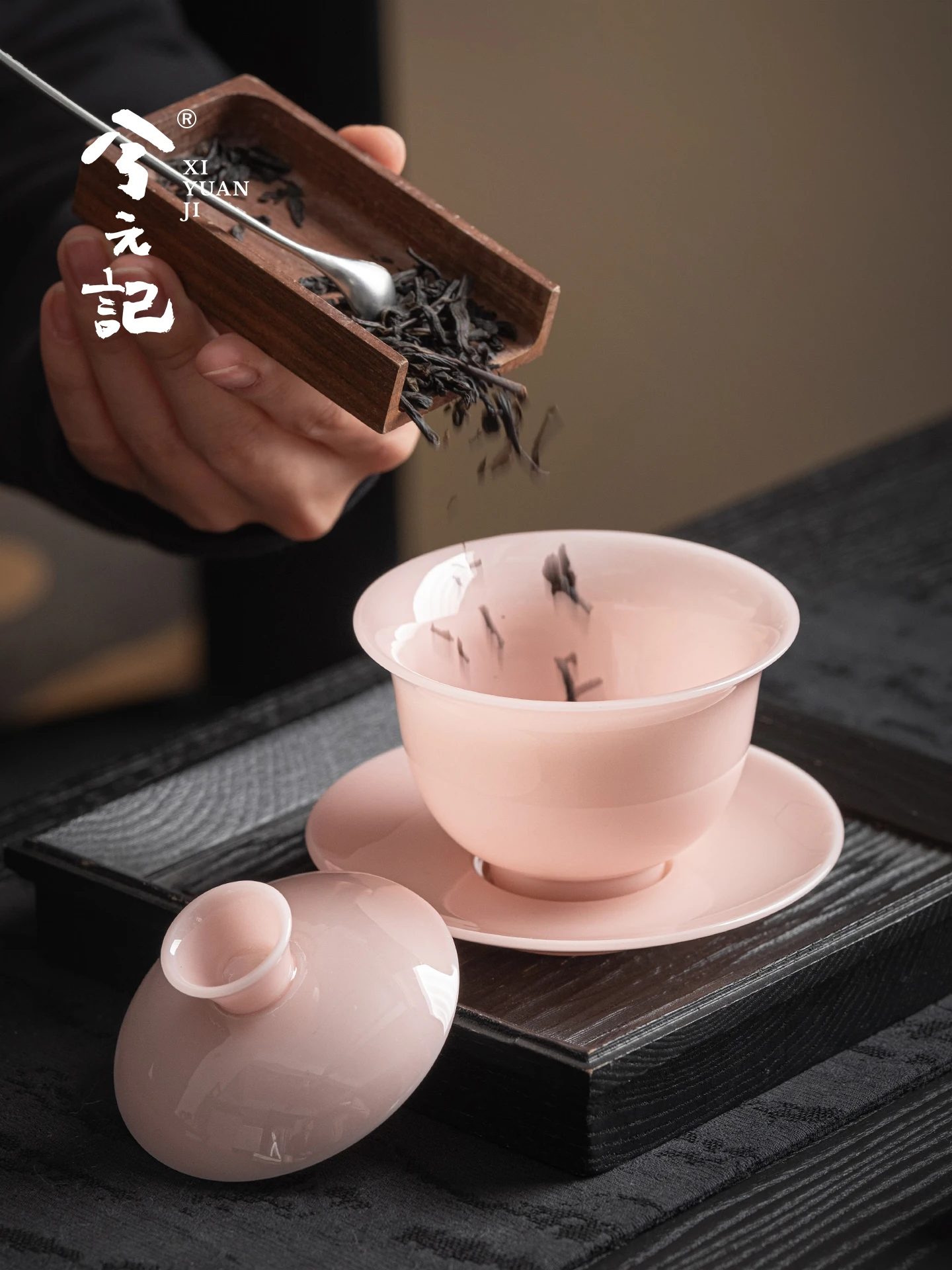 Mutton Fat Jade Sancai Gaiwan Tea Cup Women's Personal Dedicated Brewing Bowl Single High-End Set with Lid