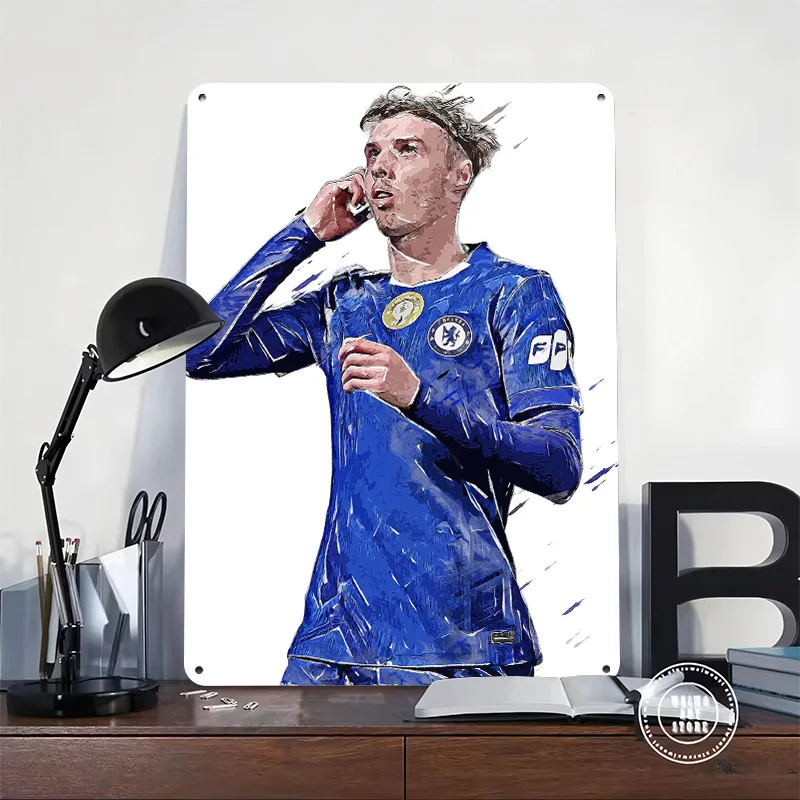 Cole Palmer Portrait 3D Texture Printed Poster Custom Vintage Metal Tin Plate Sign for Wall Art Decor Room Decoration Gaming