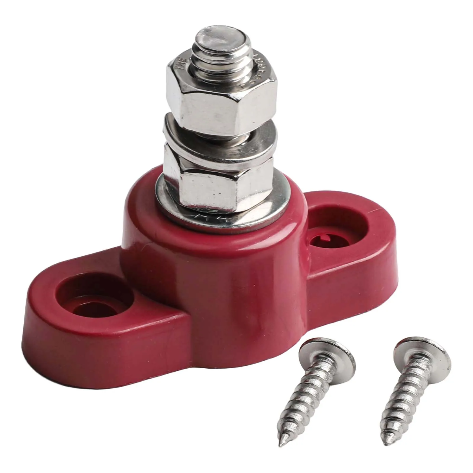 Red And Black Power Stud For RVs For Solar Battery Junction Box Brass Safety Stainless Steel Battery Terminal Block
