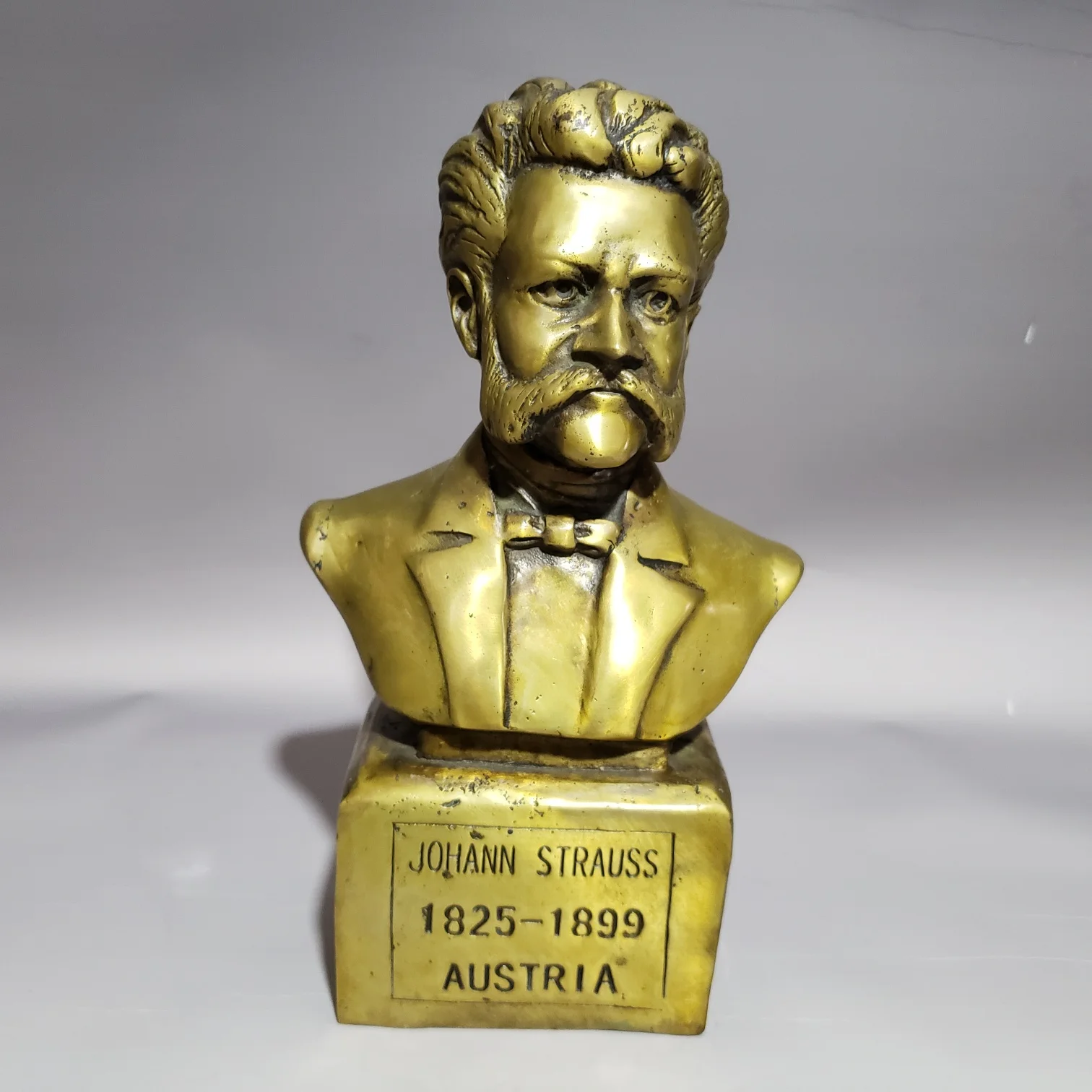 

Half Body Portrait Of Pure Copper Musician Johann Strauss Home And Office Decoration