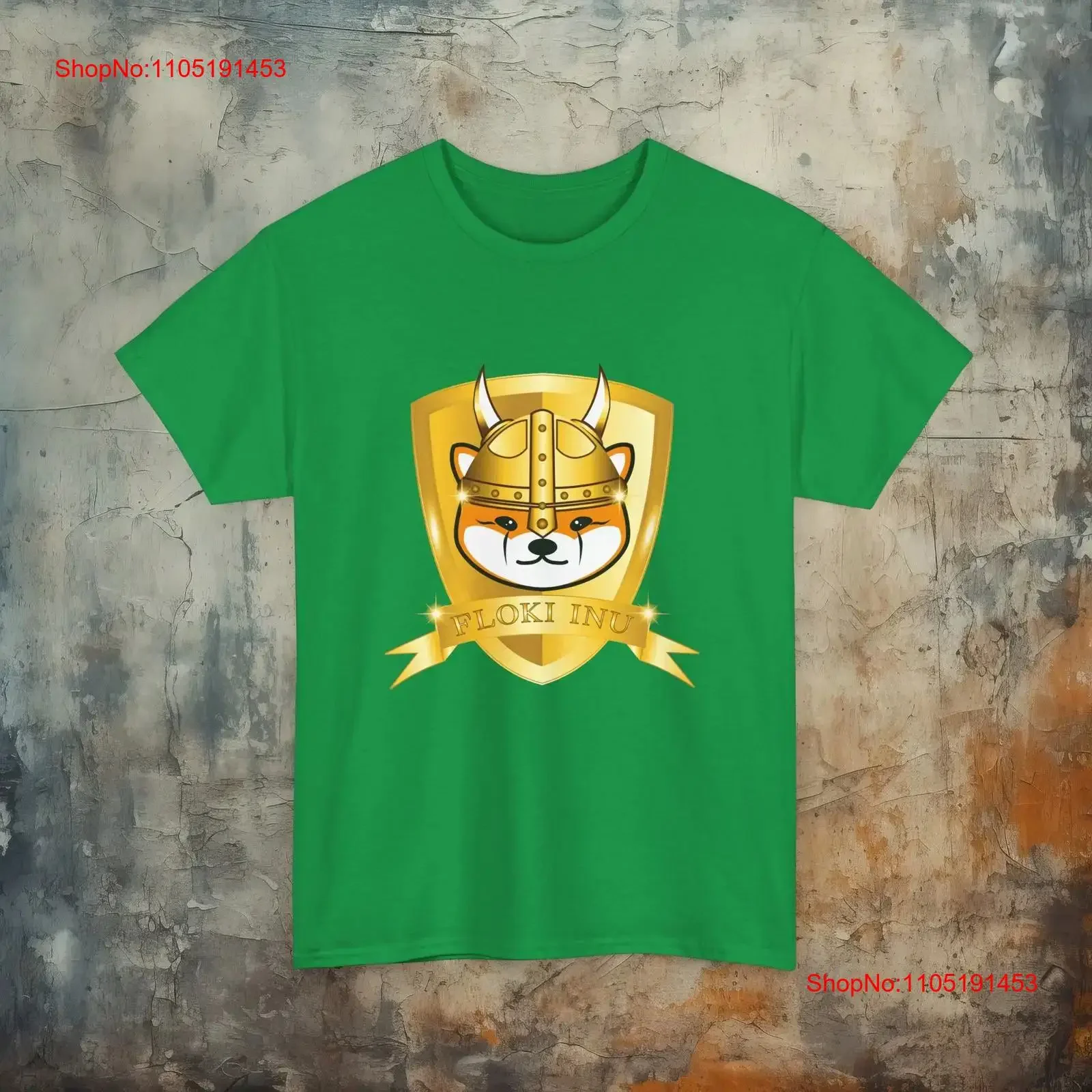 

Floki Inu Cryptocurrency vintage T Shirt Crypto Themed Design vintage Washed Slightly Versatile Soft Comfortable